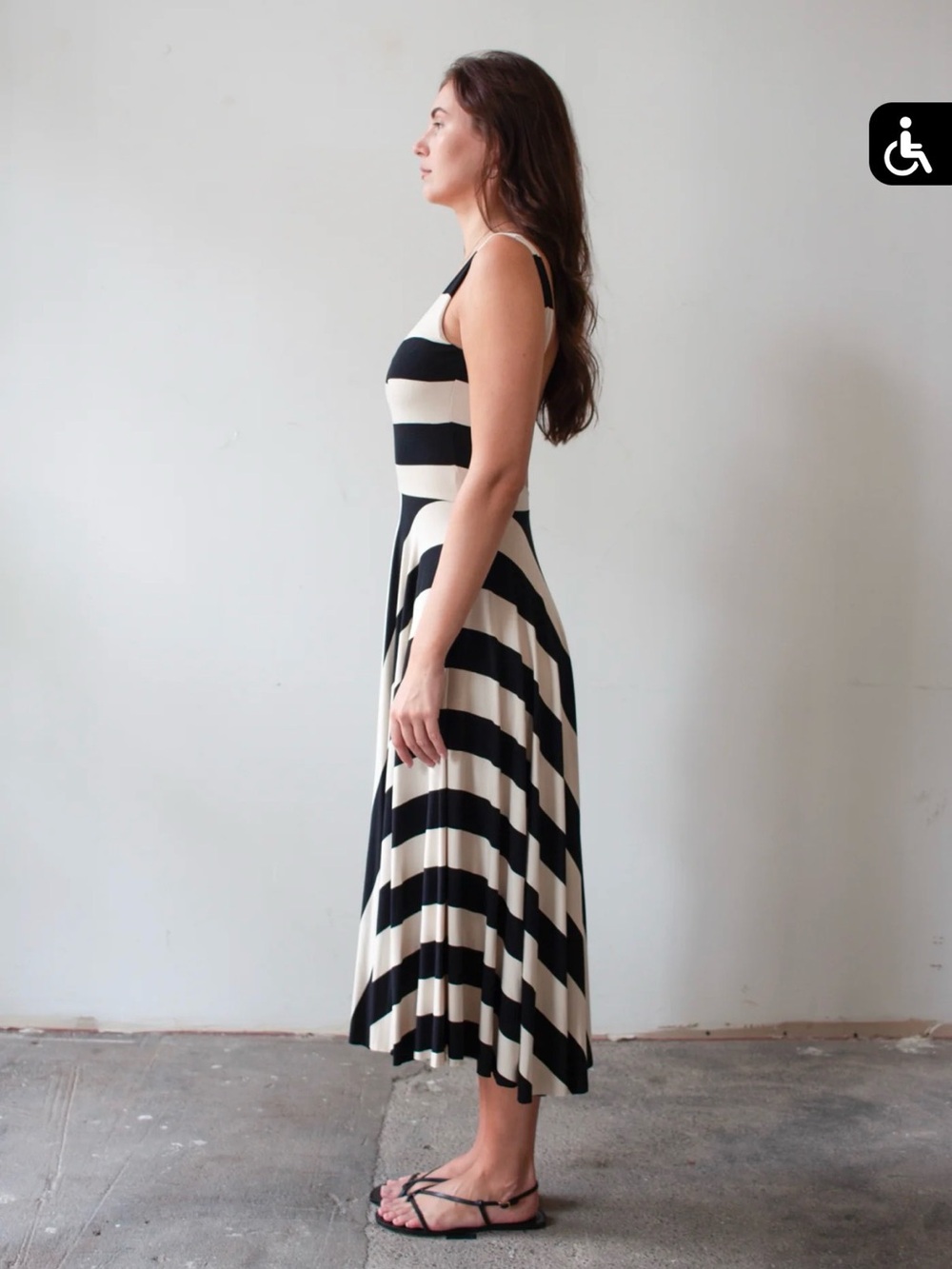 Bel Kazan Magali Striped Midi Dress - Picture 2 of 10